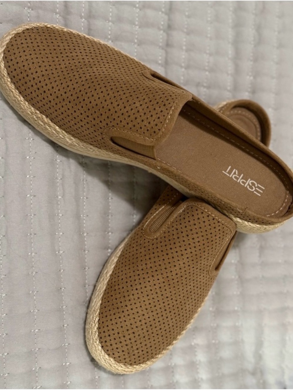 Esprit Cappuccino Suede Mules